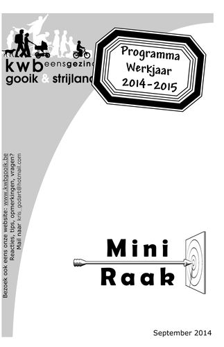 Kaft van Mini Raak 201409